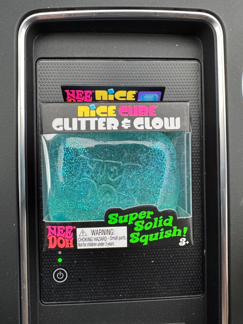 Nice Cube Glitter & Glow Super Solid Squish - Teal
